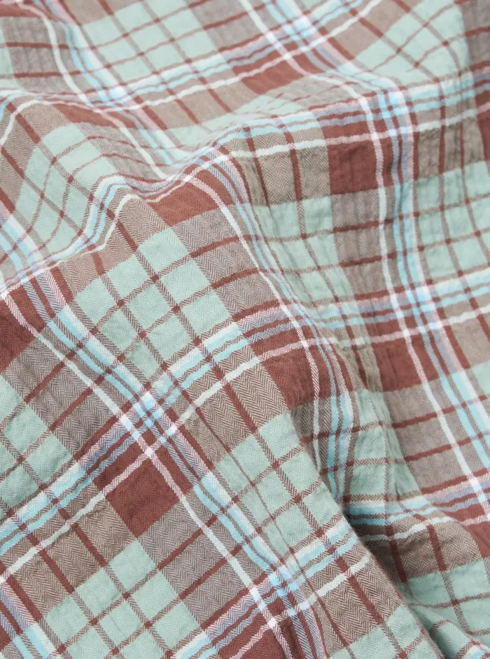 Work Shirt In BrownPistachio Pattin Check Men Universal Works Overshirts