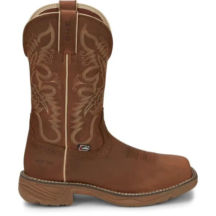 Work Women Justin Boots Rush 11034 Nano Composite Toe Waterproof Work Boot Rustic Tan 040tan041