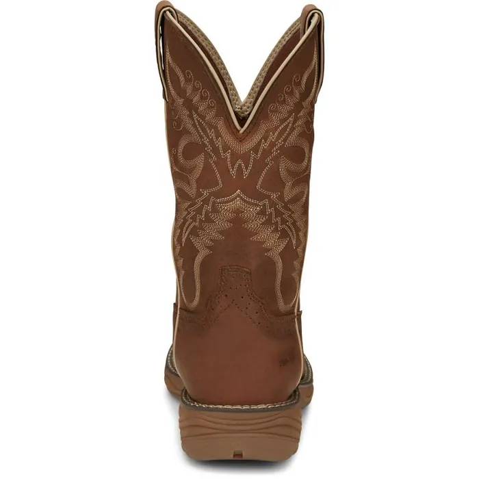 Work Women Justin Boots Rush 11034 Nano Composite Toe Waterproof Work Boot Rustic Tan 040tan041