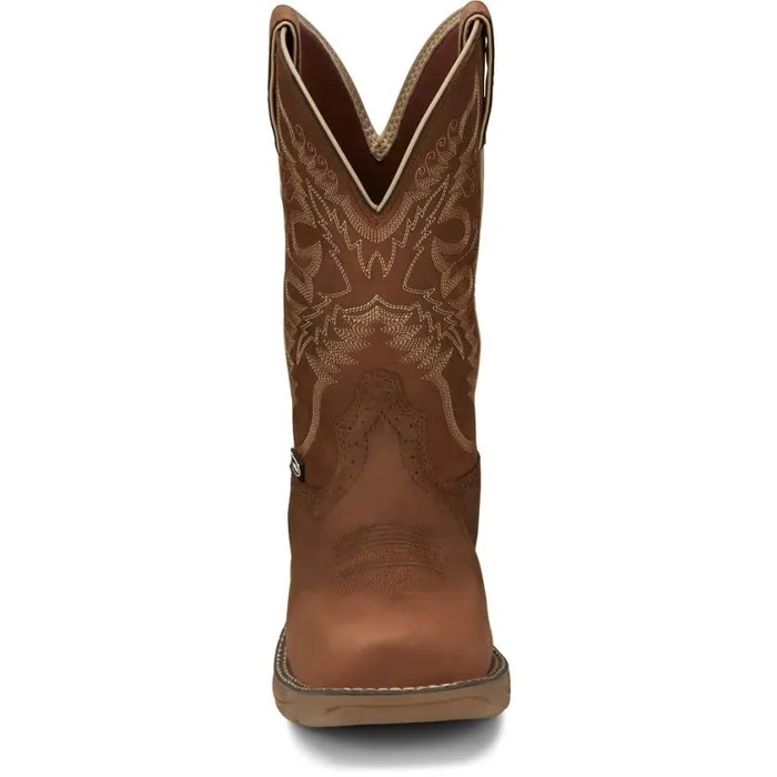 Work Women Justin Boots Rush 11034 Nano Composite Toe Waterproof Work Boot Rustic Tan 040tan041