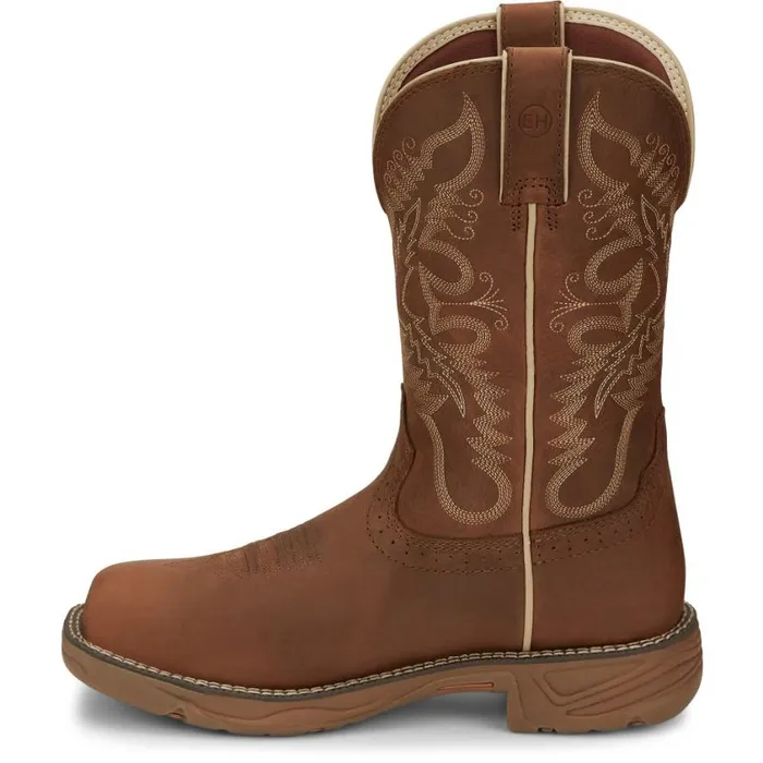 Work Women Justin Boots Rush 11034 Nano Composite Toe Waterproof Work Boot Rustic Tan 040tan041