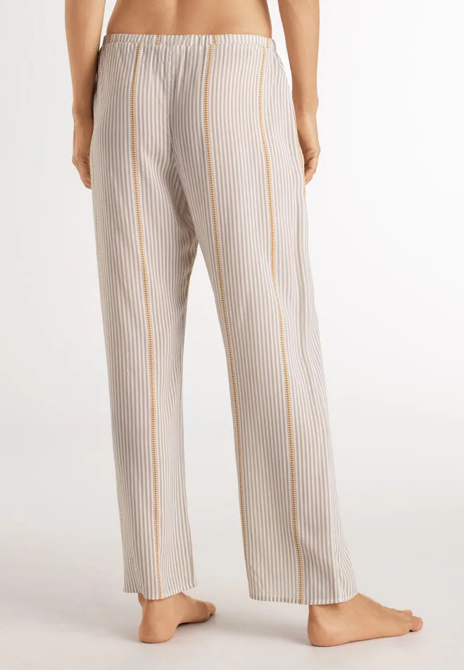 Woven Long Pant Safari Stripe Women HANRO Pajama Bottoms