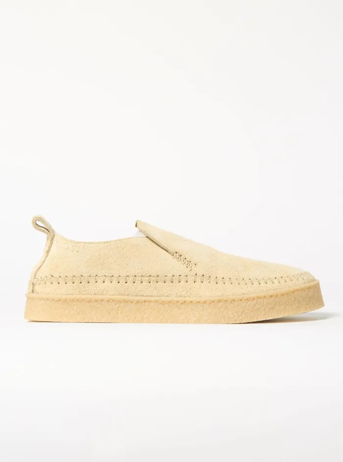 Yogi X Hitch Loafer In Sand Brown Hairy Suede Men Universal Works Footwear