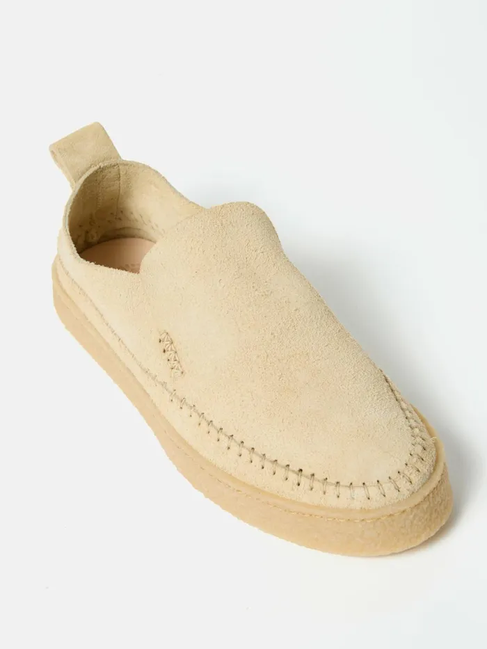 Yogi X Hitch Loafer In Sand Brown Hairy Suede Men Universal Works Footwear