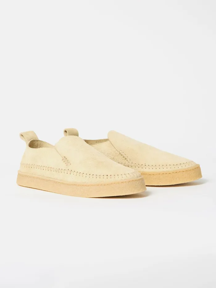 Yogi X Hitch Loafer In Sand Brown Hairy Suede Men Universal Works Footwear