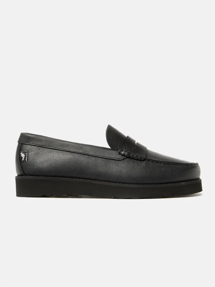 Yogi X Rudy II In Black Tumbled Leather Men Universal Works Footwear