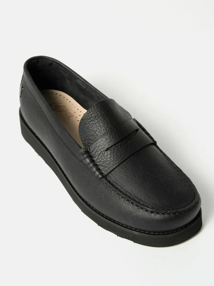 Yogi X Rudy II In Black Tumbled Leather Men Universal Works Footwear