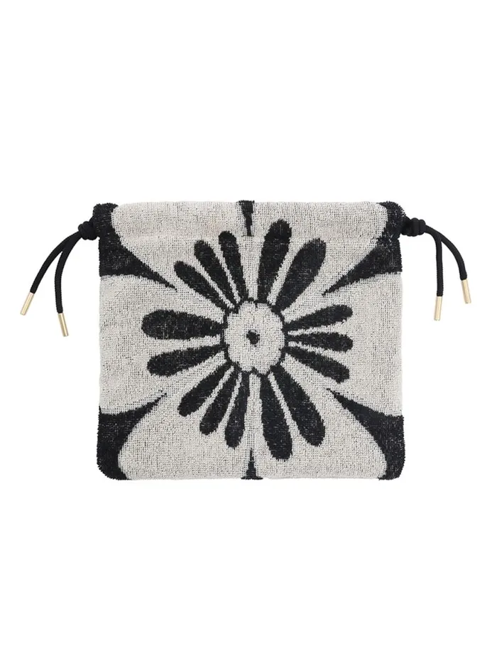 Zimmermann Bags Towelling Drawstring Pouch Blackcream 8211 Women
