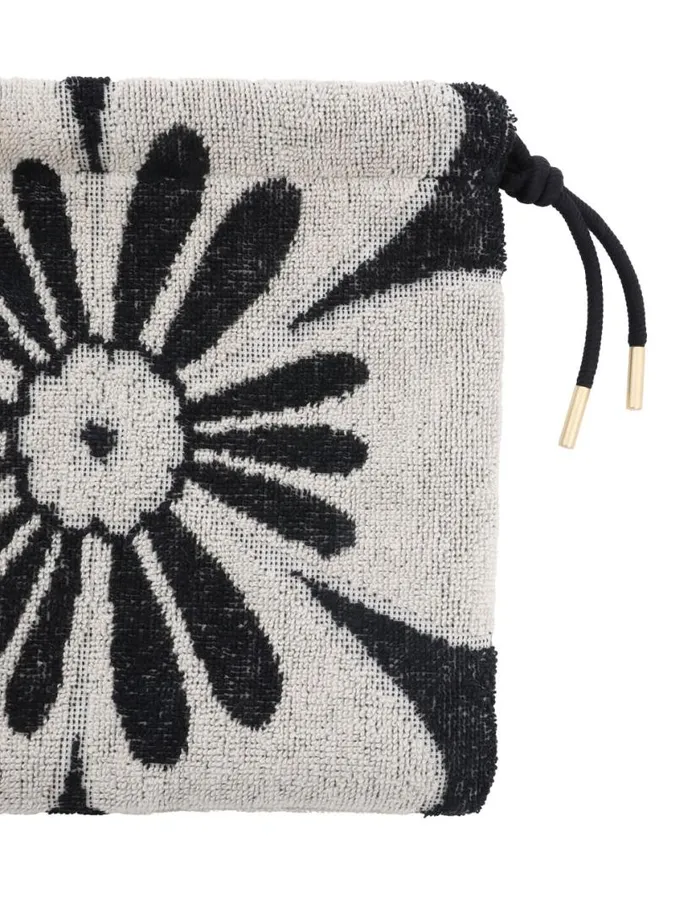Zimmermann Bags Towelling Drawstring Pouch Blackcream 8211 Women