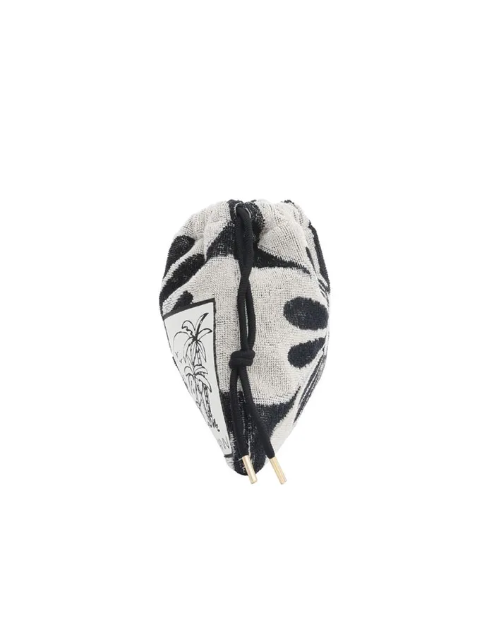 Zimmermann Bags Towelling Drawstring Pouch Blackcream 8211 Women