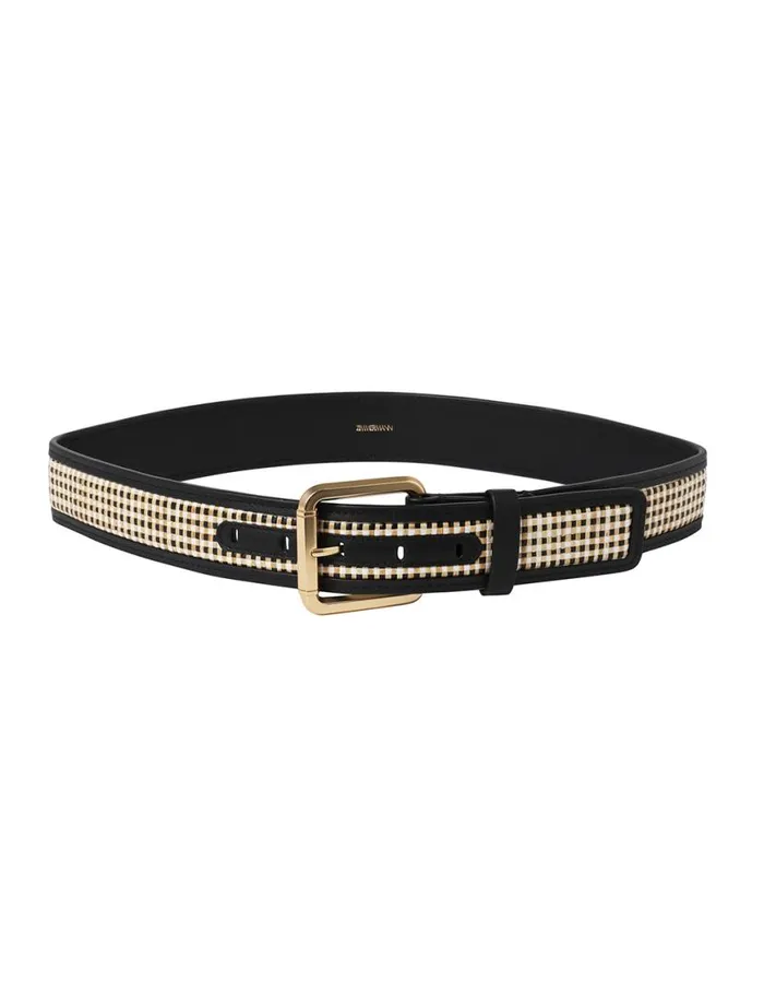Zimmermann Belts Raffia Belt 30 Black 8211 Women