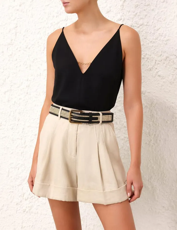 Zimmermann Belts Raffia Belt 30 Black 8211 Women