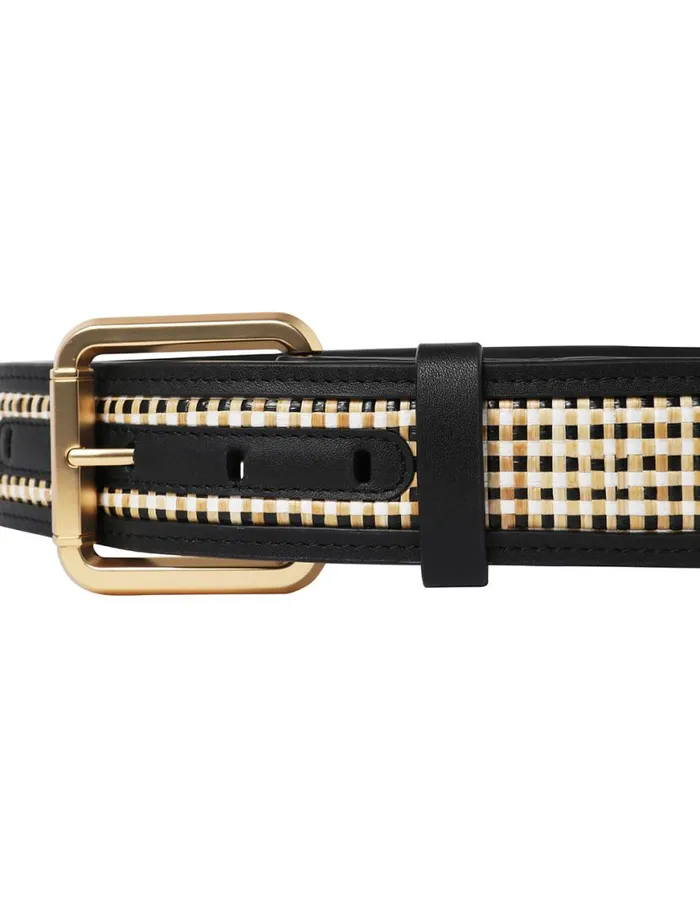 Zimmermann Belts Raffia Belt 30 Black 8211 Women
