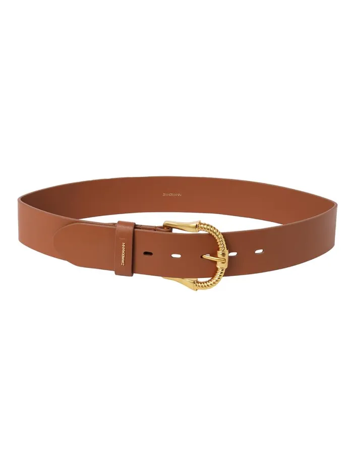 Zimmermann Belts Twisted Buckle Leather Belt 40 Avalon 8211 Women
