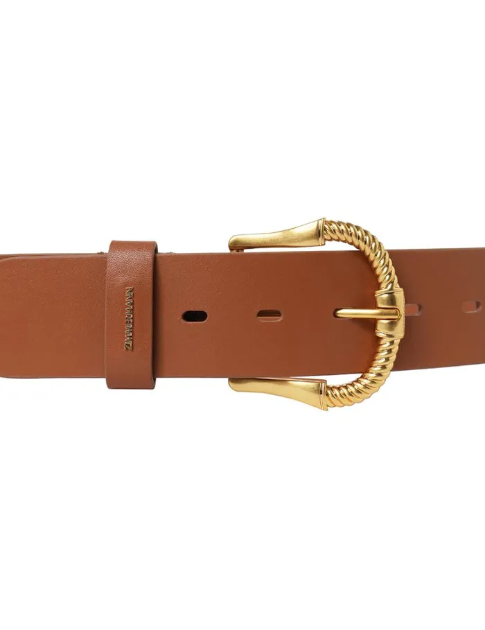Zimmermann Belts Twisted Buckle Leather Belt 40 Avalon 8211 Women