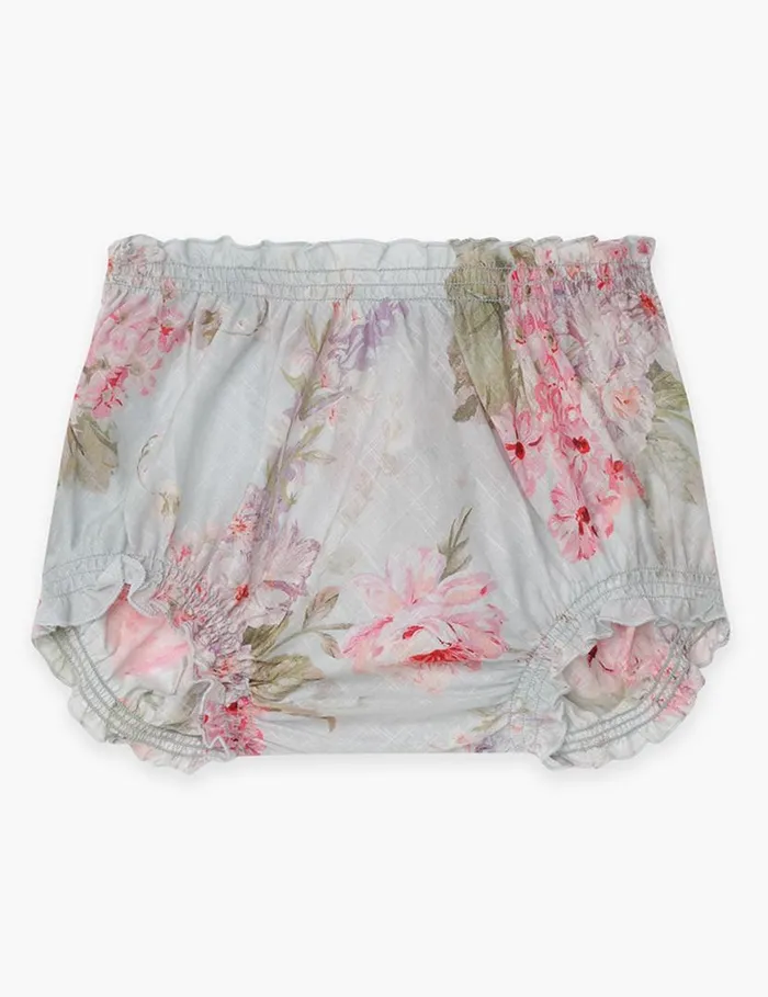 Zimmermann Clothing Halliday Bloomer Blue Watercolour Floral 8211 Kids
