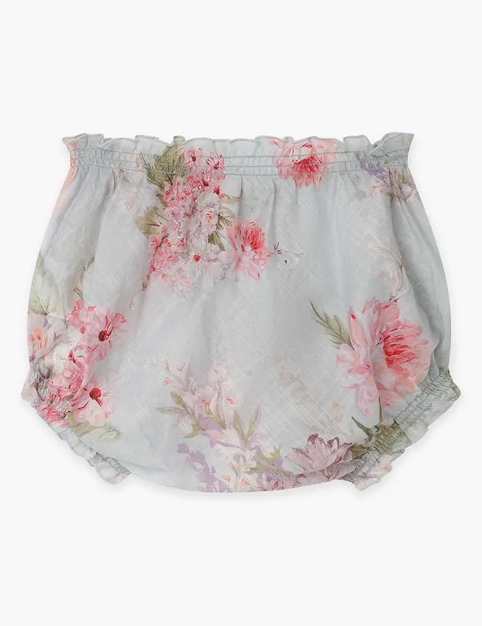 Zimmermann Clothing Halliday Bloomer Blue Watercolour Floral 8211 Kids