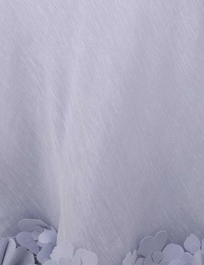 Zimmermann Clothing Natura Applique Flower Skirt Lilac Blue 8211 Women
