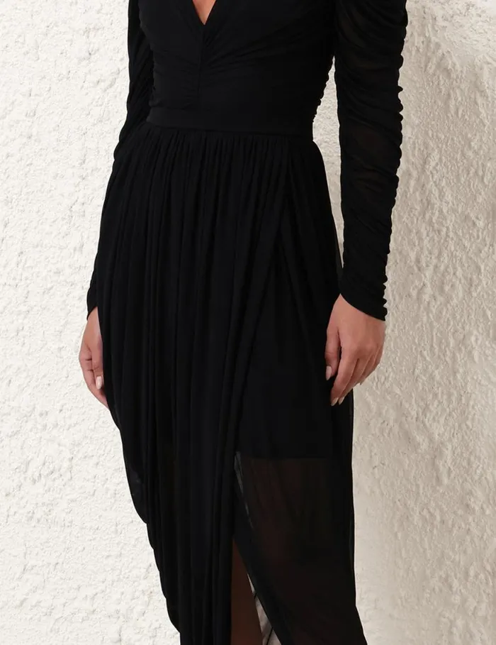 Zimmermann Clothing Natura Jersey Draped Skirt Black 8211 Women