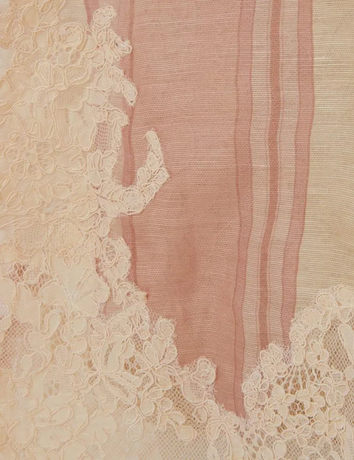 Zimmermann Clothing Natura Lace Edge Tie Mini Pinkcream Stripe 8211 Women
