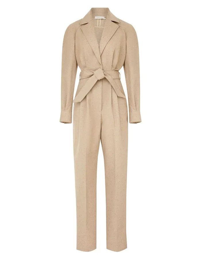 Zimmermann Clothing Natura Melange Jumpsuit Natural 8211 Women