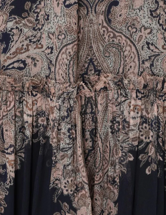 Zimmermann Clothing Natura Tubular Midi Navy Paisley 8211 Women