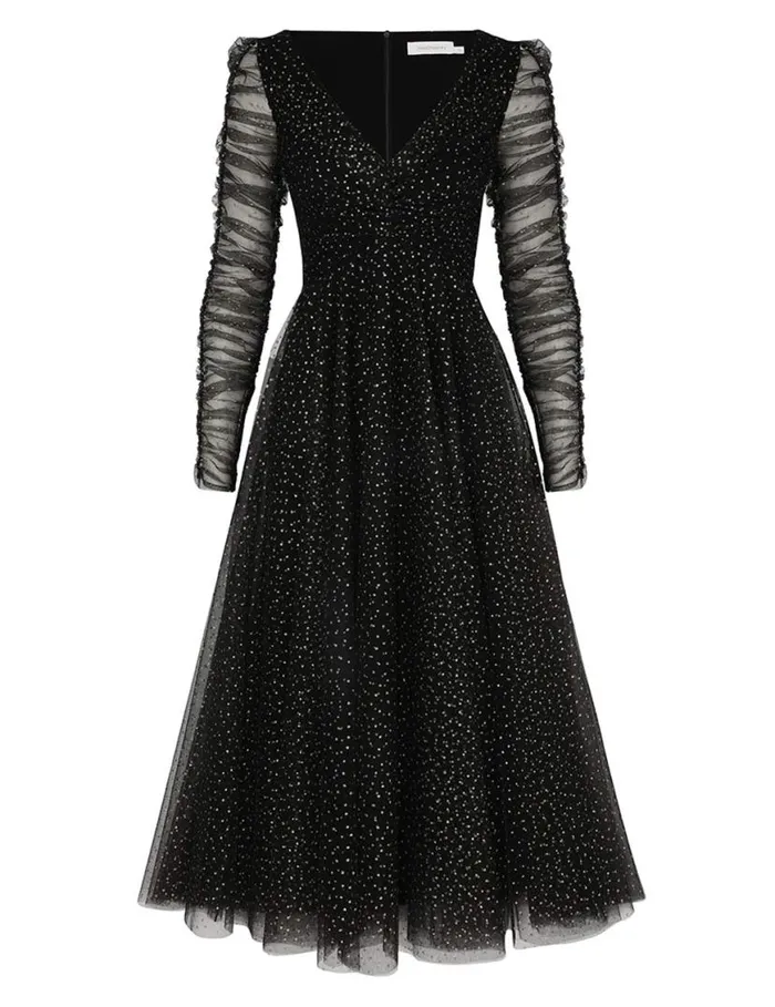 Zimmermann Clothing Tulle Ballet Dress Blackgold Dot 8211 Women