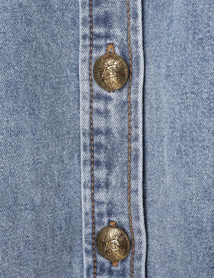 Zimmermann Denim Denim Oversize Shirt Poseidon Blue 8211 Women