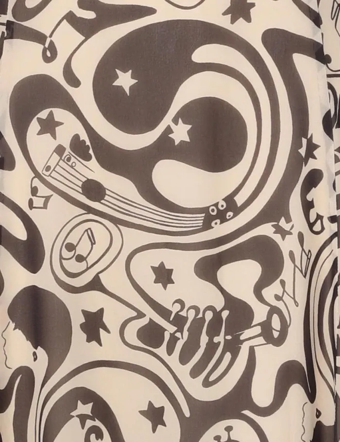 Zimmermann Dresses Matchmaker Sheath Dress Blacktea Abstract Musical 8211 Women