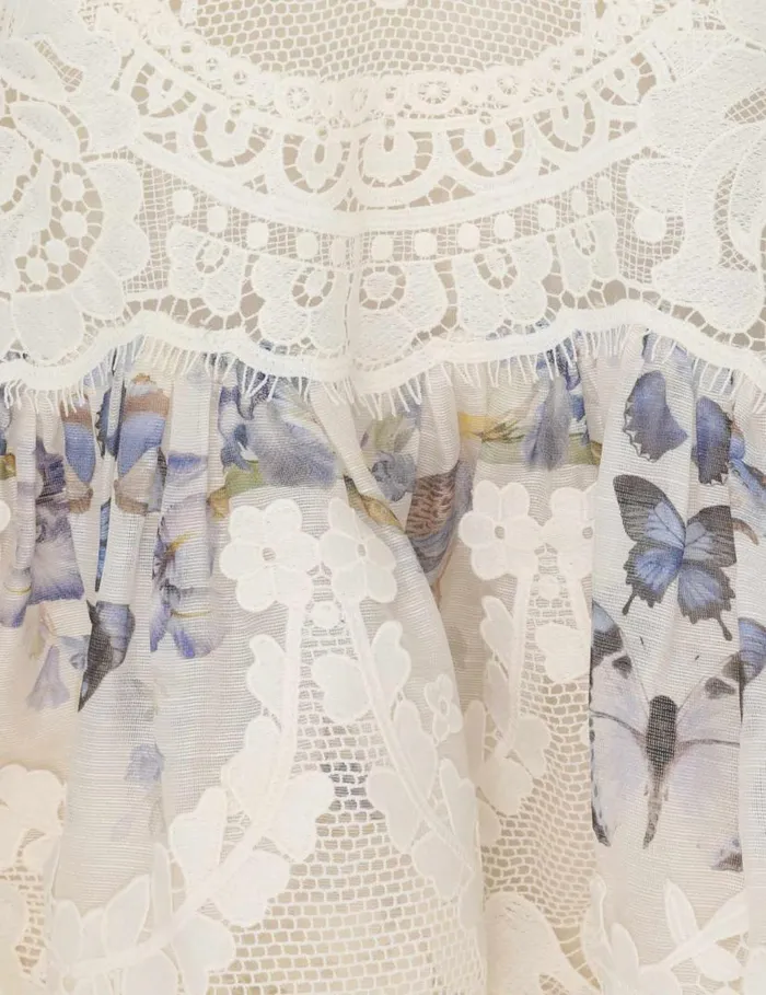 Zimmermann Dresses Natura Lace Patch Mini Iris Mixed Print 8211 Women