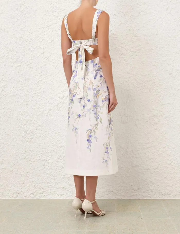 Zimmermann Dresses Natura Midi Dress Blue Birds 8211 Women