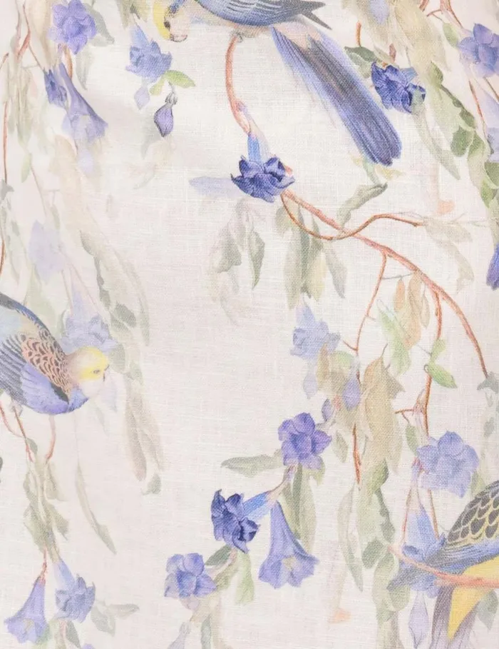 Zimmermann Dresses Natura Midi Dress Blue Birds 8211 Women
