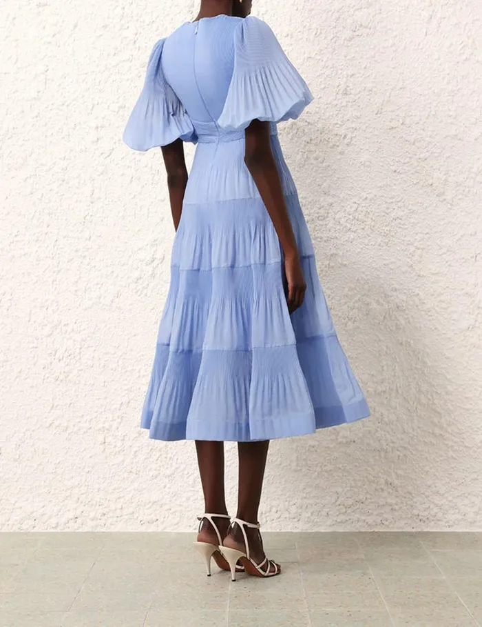 Zimmermann Dresses Pleated Midi Dress Jacaranda 8211 Women
