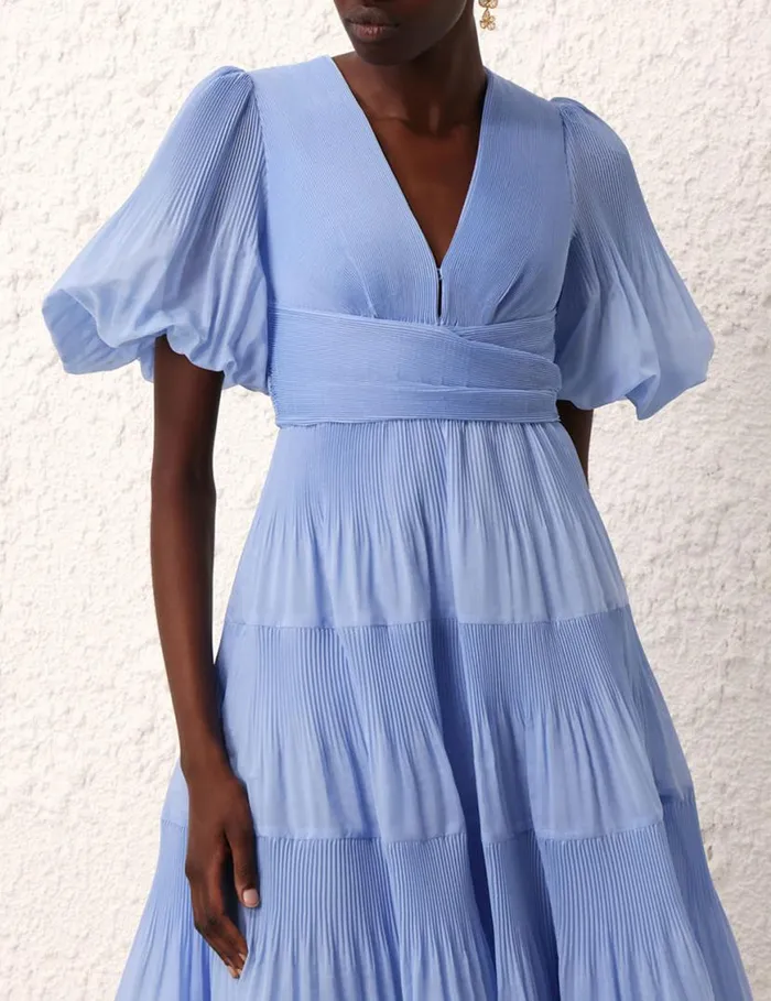 Zimmermann Dresses Pleated Midi Dress Jacaranda 8211 Women