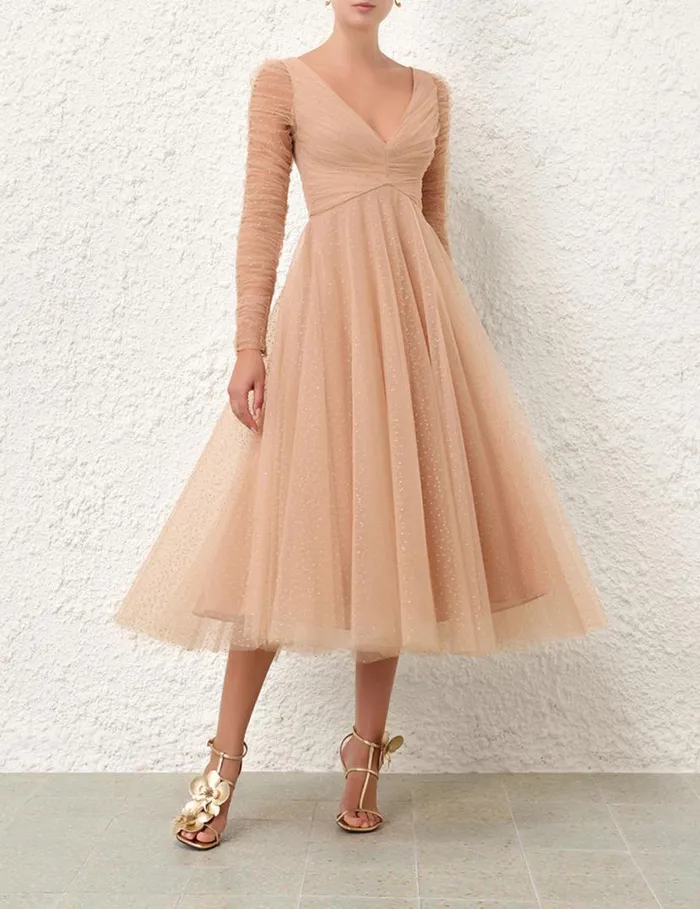 Zimmermann Dresses Tulle Ballet Dress Nudegold Dot 8211 Women