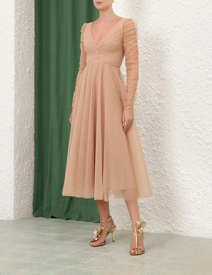 Zimmermann Dresses Tulle Ballet Dress Nudegold Dot 8211 Women