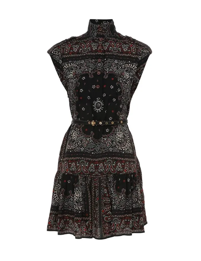 Zimmermann Dresses Utility Mini Dress Black Bandana 8211 Women