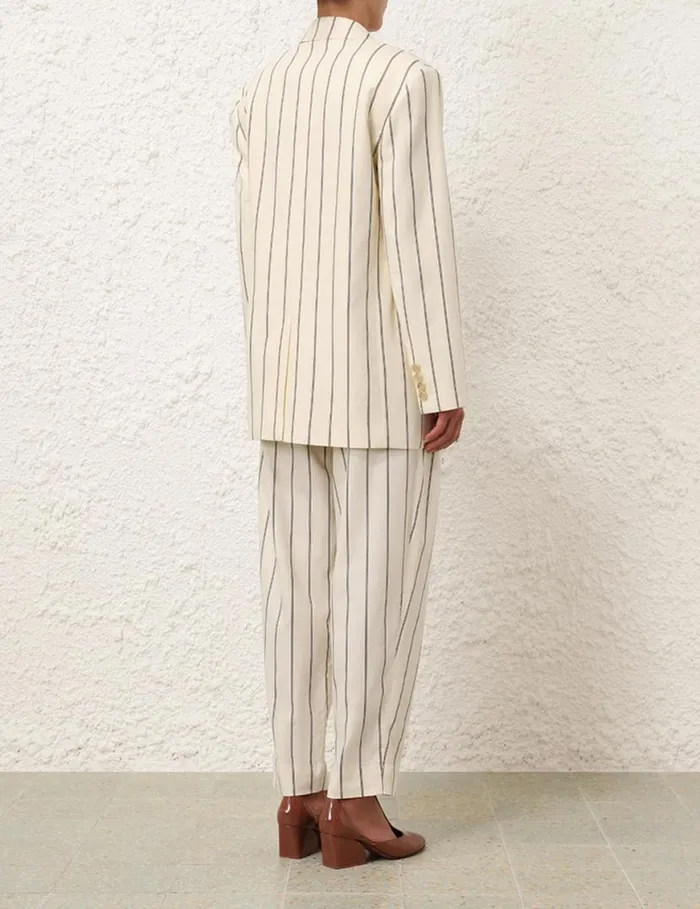 Zimmermann Jackets and Coats Natura Relaxed Jacket Navycream Stripe 8211 Women