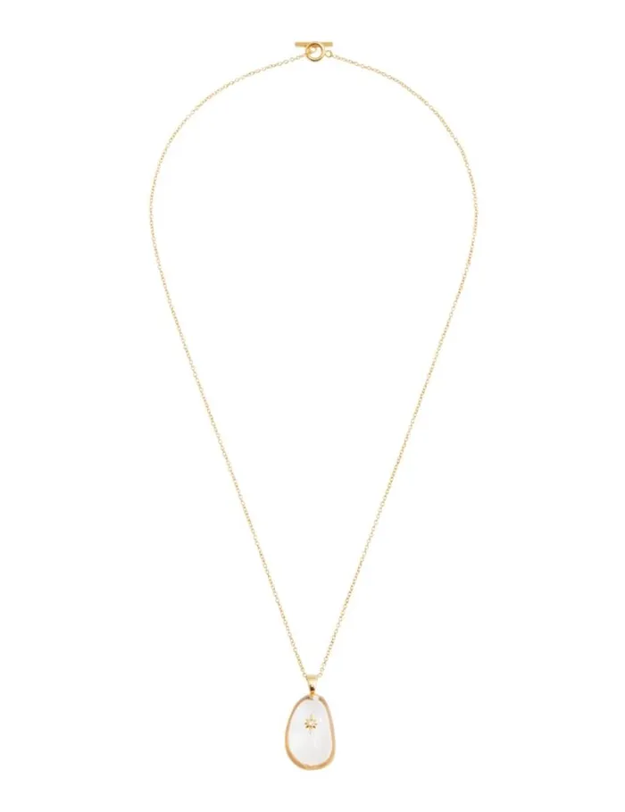 Zimmermann Jewellery Crystal Pebble Necklace Goldtransparent Quartz 8211 Women Zimmermann Jewellery Crystal Pebble Necklace Goldtransparent Quartz 8211 Women