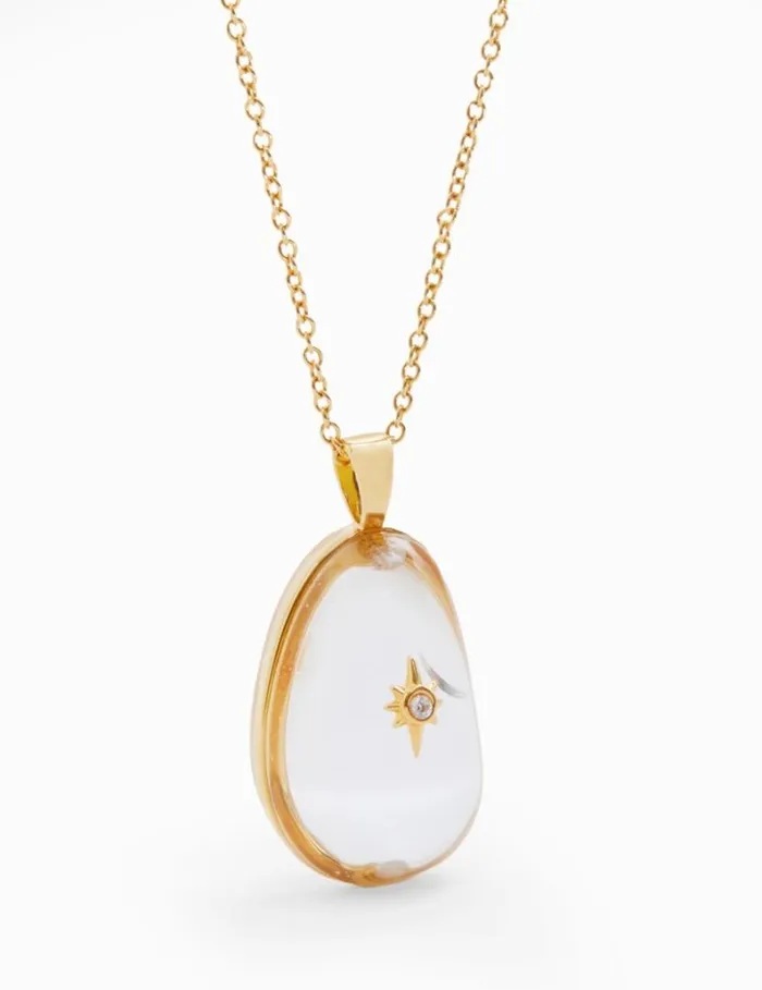 Zimmermann Jewellery Crystal Pebble Necklace Goldtransparent Quartz 8211 Women