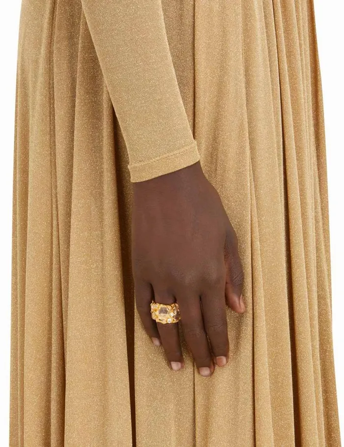 Zimmermann Jewellery Crystal Swirl Ring Goldtransparent Quartz 8211 Women