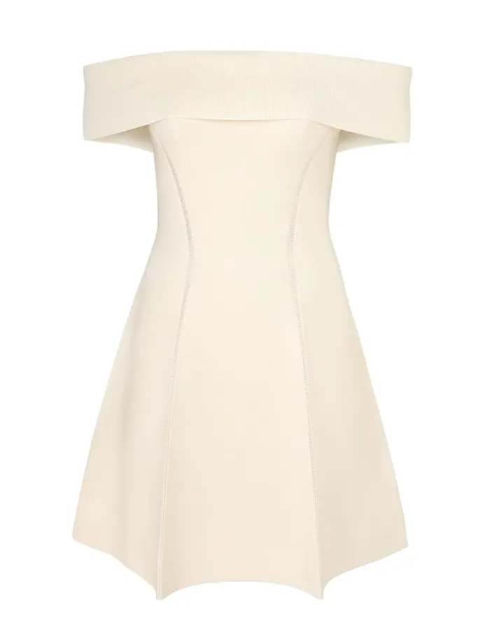 Zimmermann Knitwear Matchmaker Knit Panelled Mini Cream 8211 Women
