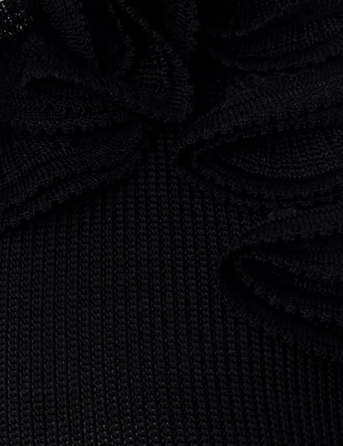 Zimmermann Knitwear Matchmaker Ruffle Neck Midi Black 8211 Women