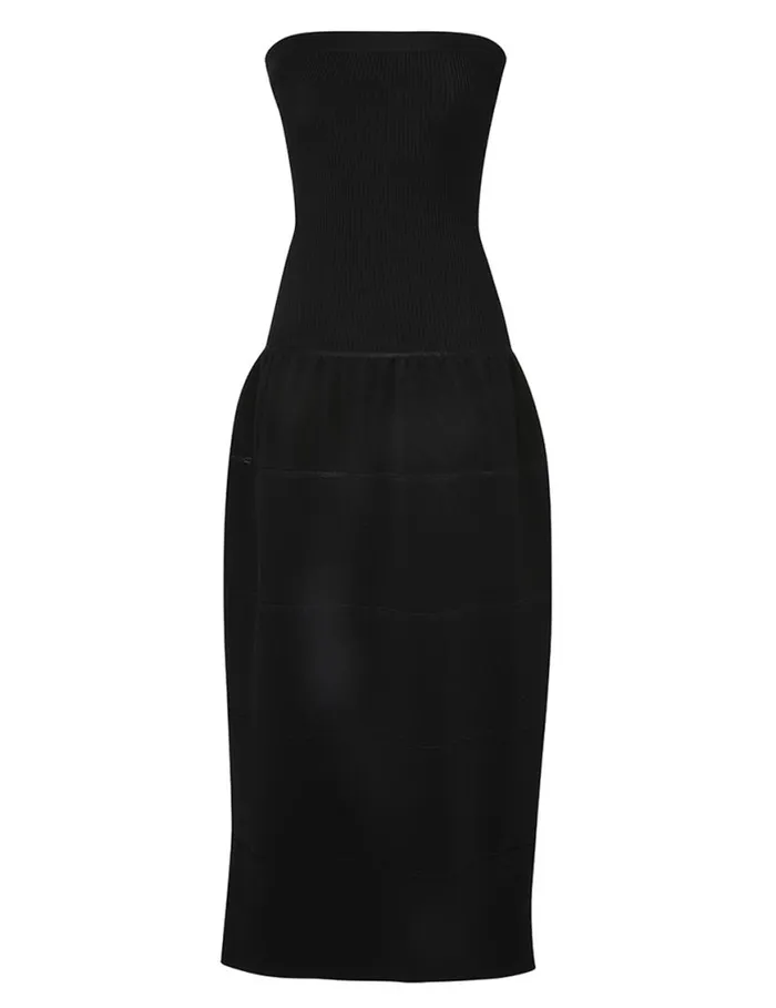 Zimmermann Knitwear Natura Panelled Midi Dress Black 8211 Women