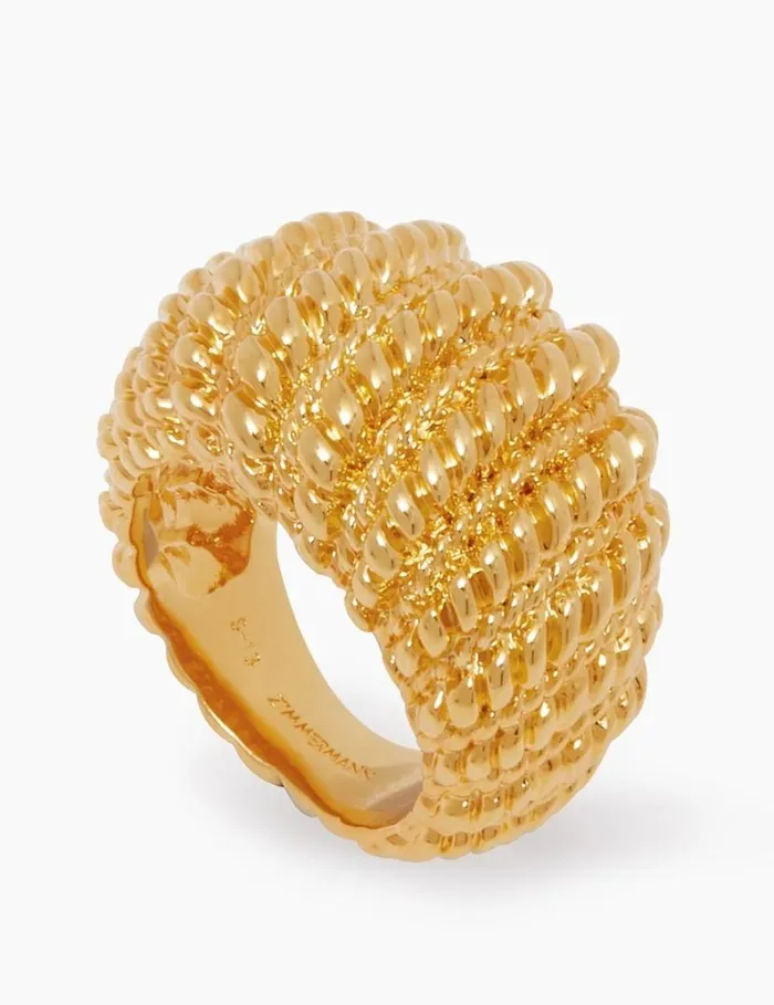 Zimmermann Rings Twisted Rope Dome Ring Gold 8211 Women