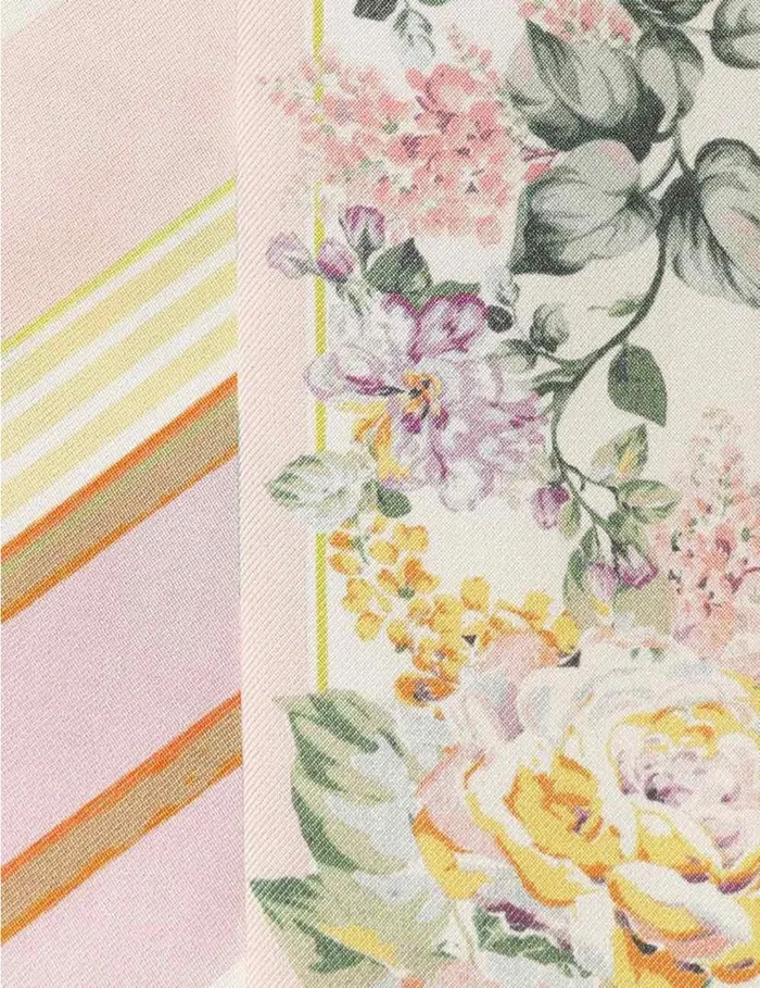 Zimmermann Scarves Printed Silk Ribbon Scarf Multi Watercolour Floral 8211 Women