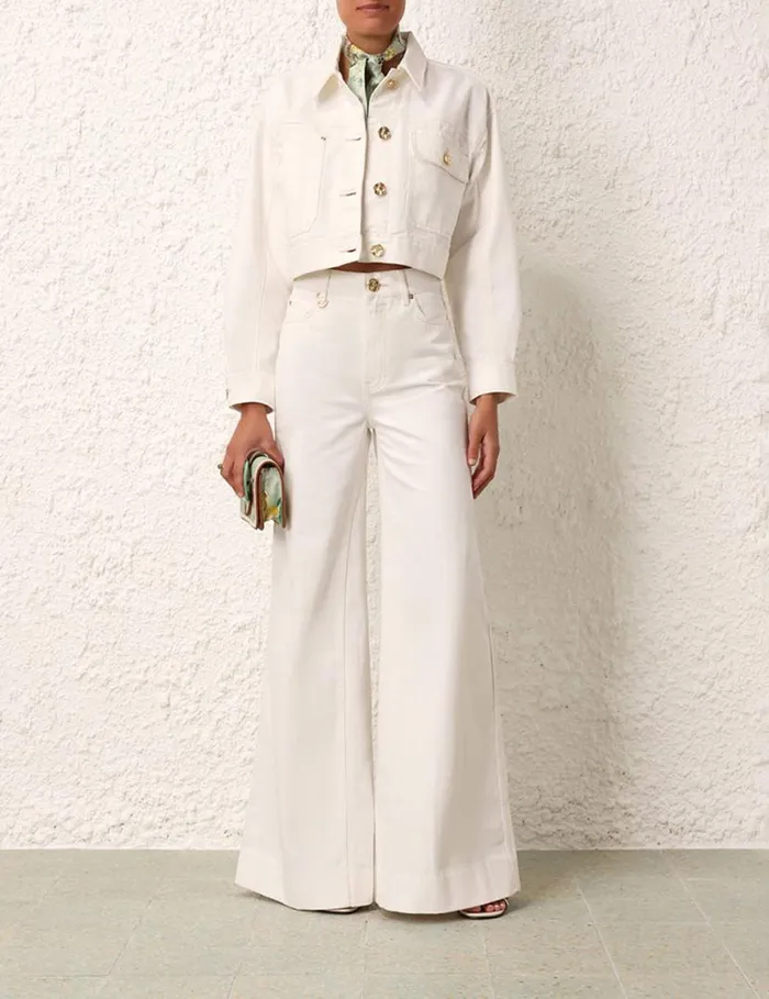 Zimmermann Shorts and Pants Matchmaker Palazzo Jean Milk 8211 Women