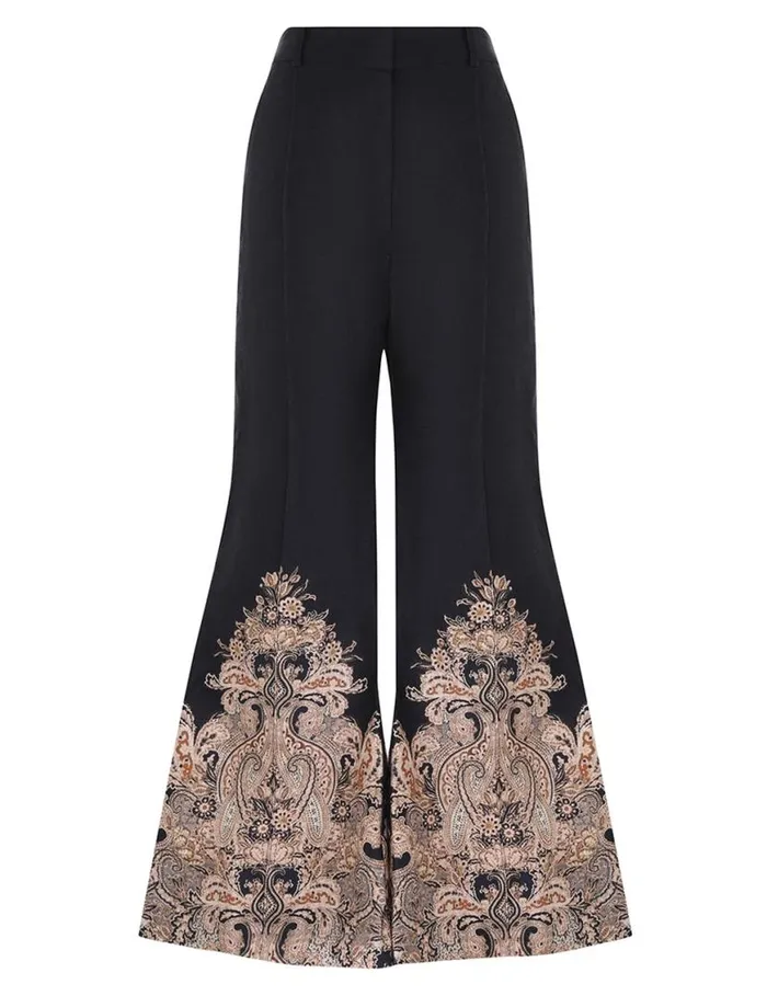 Zimmermann Shorts and Pants Natura Flare Pant Navy Paisley 8211 Women