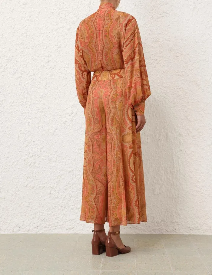 Zimmermann Shorts and Pants Tranquillity Flared Culottes Red Paisley 8211 Women