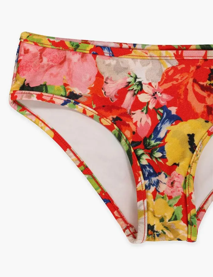 Zimmermann Swimwear Alight Crochet Wave Bikini Red Floral 8211 Kids